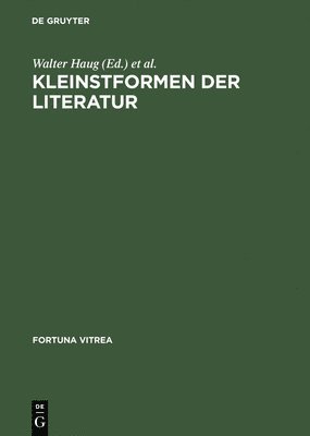 Walter Haug, Burghart Wachinger - Kleinstformen der Literatur, Inbunden