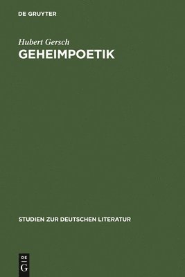 bokomslag Geheimpoetik