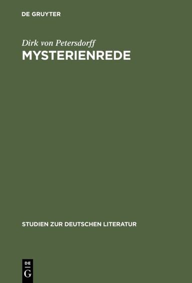 Dirk von Petersdorff - Mysterienrede, Inbunden