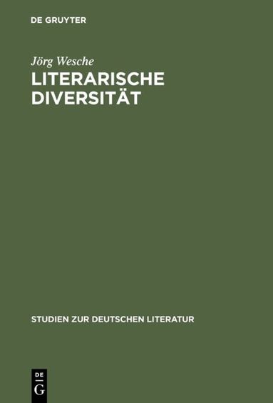 Jörg Wesche - Literarische Diversität, Inbunden