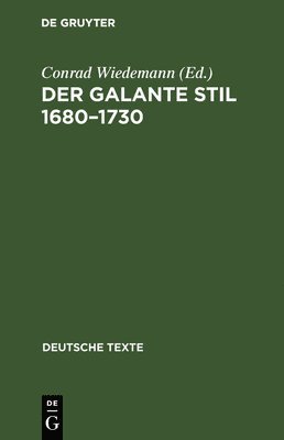 Conrad Wiedemann - galante Stil 1680-1730, Inbunden