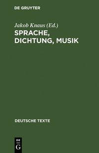 bokomslag Sprache, Dichtung, Musik