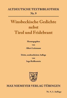 Albert Leitzmann, Ingo Reiffenstein - Winsbeckische Gedichte Nebst Tirol Und Fridebrant, Häftad