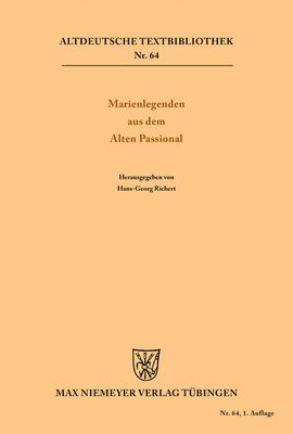 bokomslag Marienlegenden aus dem Alten Passional