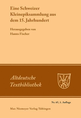 Hanns Fischer - Eine Schweizer Kleinepiksammlung aus dem 15.Jahrhundert, Häftad