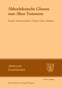 bokomslag Althochdeutsche Glossen Zum Alten Testament