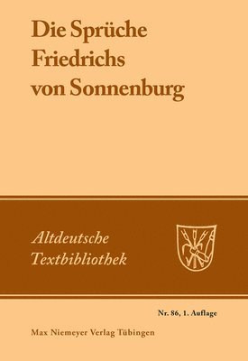 Die Sprche Friedrichs von Sonnenburg 1