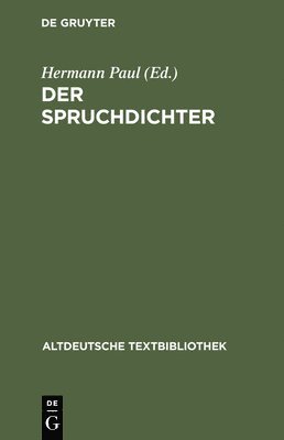 Walther Von Der Vogelweide, Walthers Von Der Vogelweide, Walther Von Der Vogelweide, Hermann Paul, Silvia Ranawake - Gedichte, Inbunden