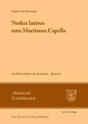 bokomslag Notker latinus zum Martianus Capella