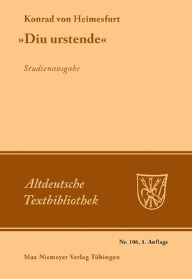 Konrad Von Heimesfurt, Kurt Konrad von Heimesfurt Gärtner, Konrad von Heimesfurt, Kurt Gärtner, Werner J Hoffmann, Werner J. Hoffmann - "Diu urstende", Häftad