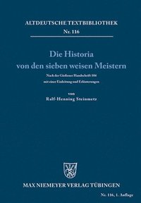 bokomslag Die Historia von den sieben weisen Meistern und dem Kaiser Diocletianus