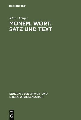 bokomslag Monem, Wort, Satz und Text