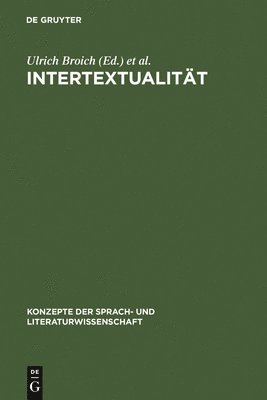 Ulrich Broich, Manfred Pfister - Intertextualität, Inbunden