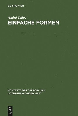 André Jolles - Einfache Formen, Inbunden