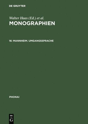 Dieter Karch - Monographien, 16, Mannheim. Umgangssprache, Inbunden