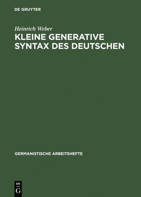 bokomslag Kleine Generative Syntax Des Deutschen