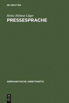 Heinz-Helmut Lüger - Pressesprache, Inbunden