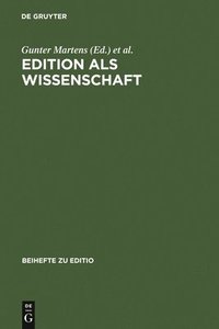 bokomslag Edition als Wissenschaft