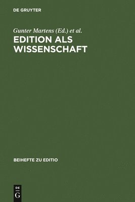 bokomslag Edition als Wissenschaft