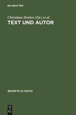 bokomslag Text Und Autor