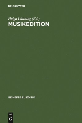 Helga Lühning - Musikedition, Inbunden
