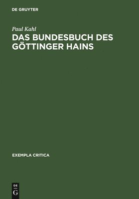 bokomslag Das Bundesbuch des Gttinger Hains