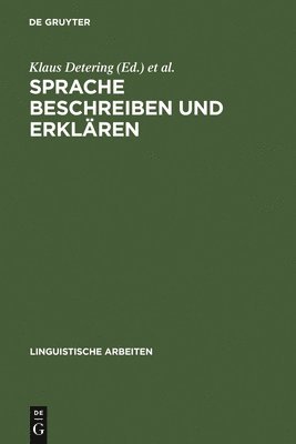 bokomslag Sprache beschreiben und erklren