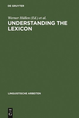 Understanding the lexicon 1