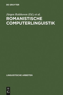 bokomslag Romanistische Computerlinguistik
