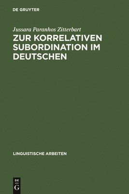 bokomslag Zur Korrelativen Subordination Im Deutschen