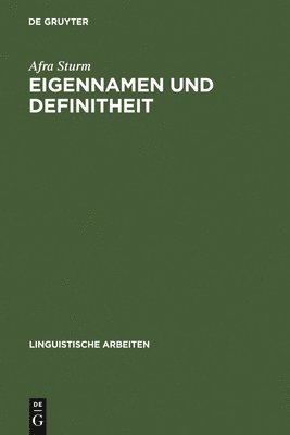 Afra Sturm - Eigennamen und Definitheit, Inbunden