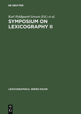 Symposium on Lexicography II 1