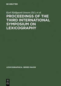 bokomslag Symposium on Lexicography: No. 3 Proceedings of the Third International Symposium on Lexicography, May 14-16, 1986 at the University of Copenhagen