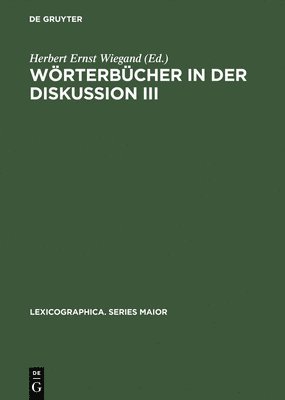 bokomslag Wrterbcher in der Diskussion III