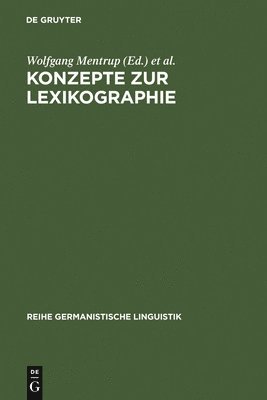 bokomslag Konzepte Zur Lexikographie