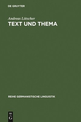 Andreas Lötscher - Text und Thema, Inbunden