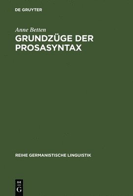 bokomslag Grundzüge der Prosasyntax