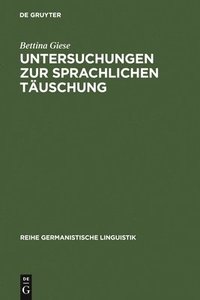 bokomslag Untersuchungen Zur Sprachlichen Tuschung