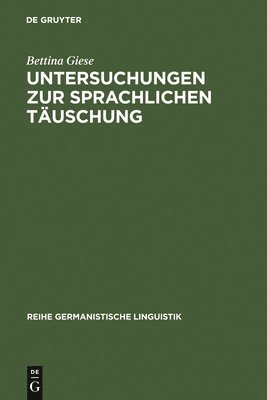 bokomslag Untersuchungen Zur Sprachlichen Tuschung