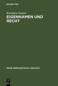 bokomslag Eigennamen und Recht