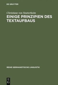 bokomslag Einige Prinzipien des Textaufbaus