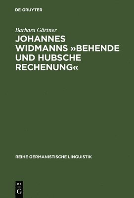 bokomslag Johannes Widmanns »Behende Und Hubsche Rechenung«