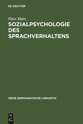 bokomslag Sozialpsychologie des Sprachverhaltens