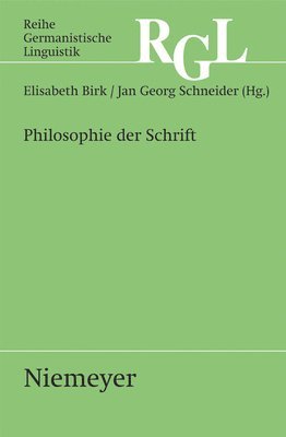 bokomslag Philosophie der Schrift