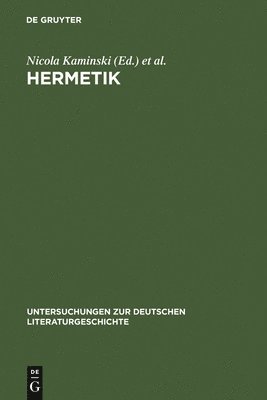 Nicola Kaminski, Heinz J Drügh, Michael Herrmann - Hermetik, Inbunden