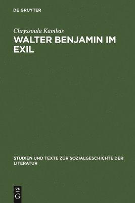 Chryssoula Kambas - Walter Benjamin im Exil, Inbunden