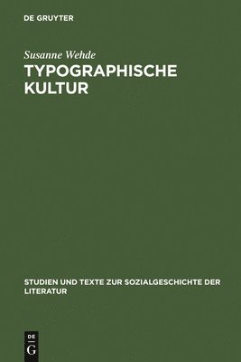 bokomslag Typographische Kultur