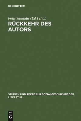 Fotis Jannidis, Gerhard Lauer, Matias Martinez, Simone Winko - Rückkehr des Autors, Inbunden