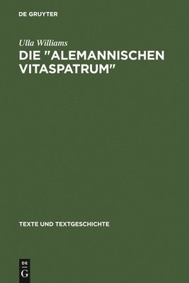 Ulla Williams - " Alemannischen Vitaspatrum ", Inbunden