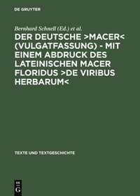 bokomslag Der deutsche &gt;MacerDe viribus herbarum